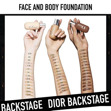 dior backstage fond de teint swatch